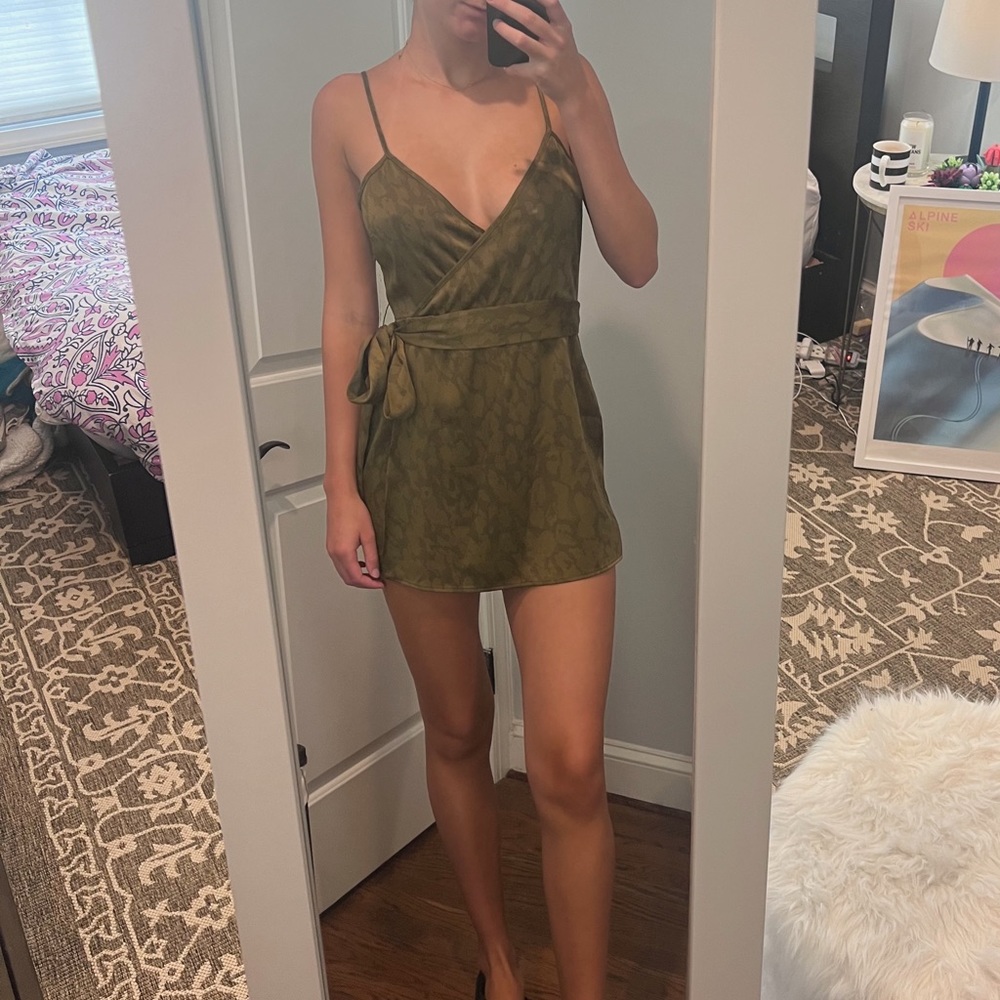 Urban Outfitters Green Slip Romper NWT